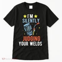I'm Silently Judging Your Welds Welder Welding Tall T-Shirt thumb 0