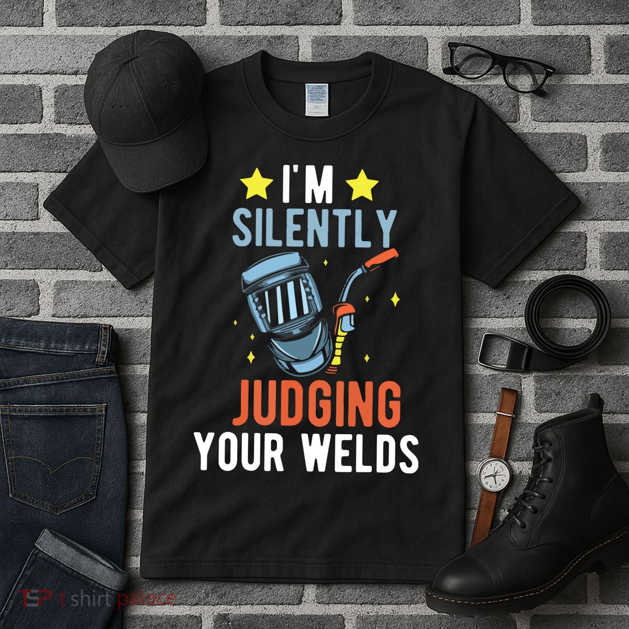 I'm Silently Judging Your Welds Welder Welding Tall T-Shirt