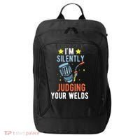 I'm Silently Judging Your Welds Welder Welding City Backpack thumb 0