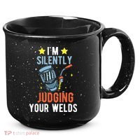 I'm Silently Judging Your Welds Welder Welding 15oz Campfire Ceramic Mug thumb 0