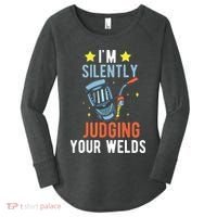 I'm Silently Judging Your Welds Welder Welding Women's Perfect Tri Tunic Long Sleeve Shirt thumb 0