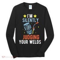 I'm Silently Judging Your Welds Welder Welding Tall Long Sleeve Shirt thumb 0