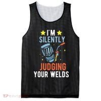 I'm Silently Judging Your Welds Welder Welding Mesh Reversible Basketball Jersey Tank thumb 0