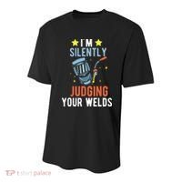 I'm Silently Judging Your Welds Welder Welding Youth Performance Sprint T-Shirt thumb 0