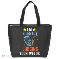 I'm Silently Judging Your Welds Welder Welding Tote Bag thumb 0