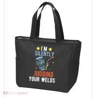 I'm Silently Judging Your Welds Welder Welding Tote Bag thumb 3