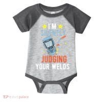 I'm Silently Judging Your Welds Welder Welding Infant Baby Jersey Bodysuit thumb 0