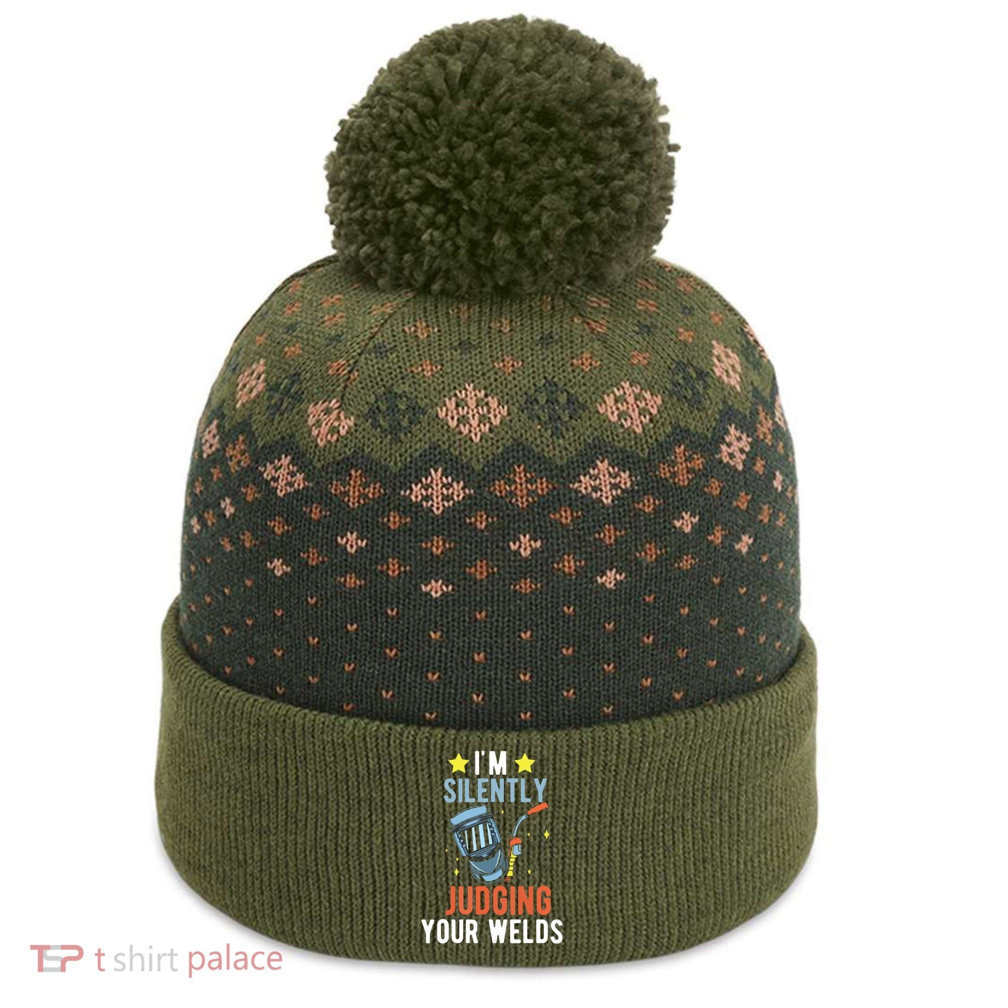 I'm Silently Judging Your Welds Welder Welding The Baniff Cuffed Pom Beanie