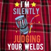 I'm Silently Judging Your Welds Welder Welding Men's Flannel Plaid Pajama Pants thumb 2