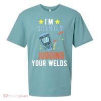 I'm Silently Judging Your Welds Welder Welding Sueded Cloud Jersey T-Shirt thumb 0