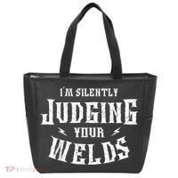 Im Silently Judging Your Welds Welding Metal Fusing Welder Tote Bag thumb 0