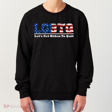 I Support LGBTQ Lets Get Biden To Quit Funny Women's Sweatshirt