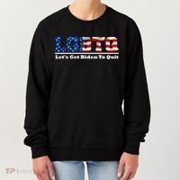 I Support LGBTQ Lets Get Biden To Quit Funny Women's Sweatshirt thumb 0