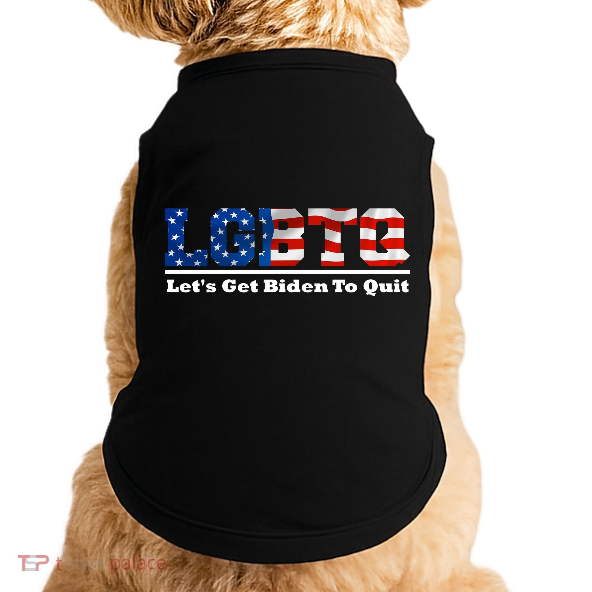 I Support LGBTQ Lets Get Biden To Quit Funny Doggie Tank