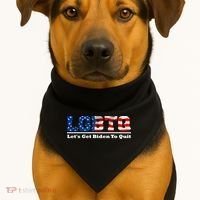 I Support LGBTQ Lets Get Biden To Quit Funny USA-Made Doggie Bandana thumb 1