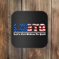 I Support LGBTQ Lets Get Biden To Quit Funny Coaster thumb 0