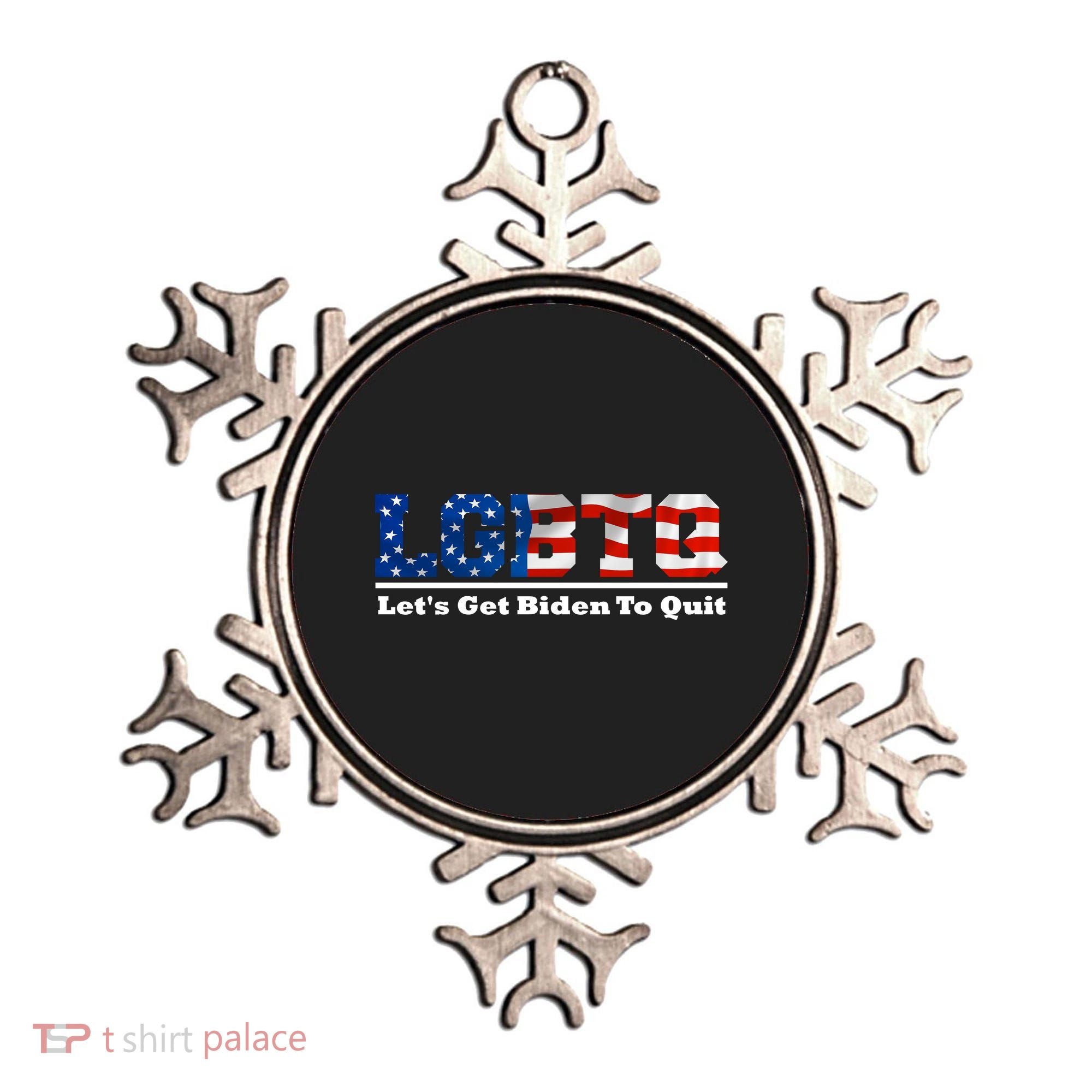 I Support LGBTQ Lets Get Biden To Quit Funny Ornament
