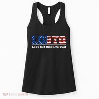 I Support LGBTQ Lets Get Biden To Quit Funny Women's Tank Top thumb 0