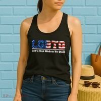 I Support LGBTQ Lets Get Biden To Quit Funny Women's Tank Top thumb 2