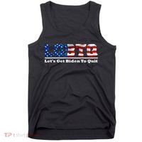 I Support LGBTQ Lets Get Biden To Quit Funny Tank Top thumb 0