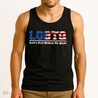 I Support LGBTQ Lets Get Biden To Quit Funny Tank Top thumb 3