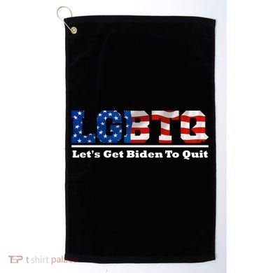 I Support LGBTQ Lets Get Biden To Quit Funny Golf Towel