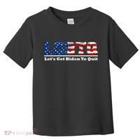 I Support LGBTQ Lets Get Biden To Quit Funny Toddler T-Shirt thumb 0