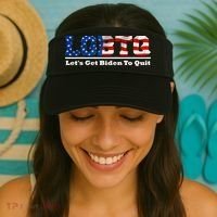 I Support LGBTQ Lets Get Biden To Quit Funny Visor thumb 2