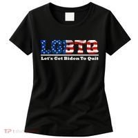 I Support LGBTQ Lets Get Biden To Quit Funny Women's T-Shirt thumb 0