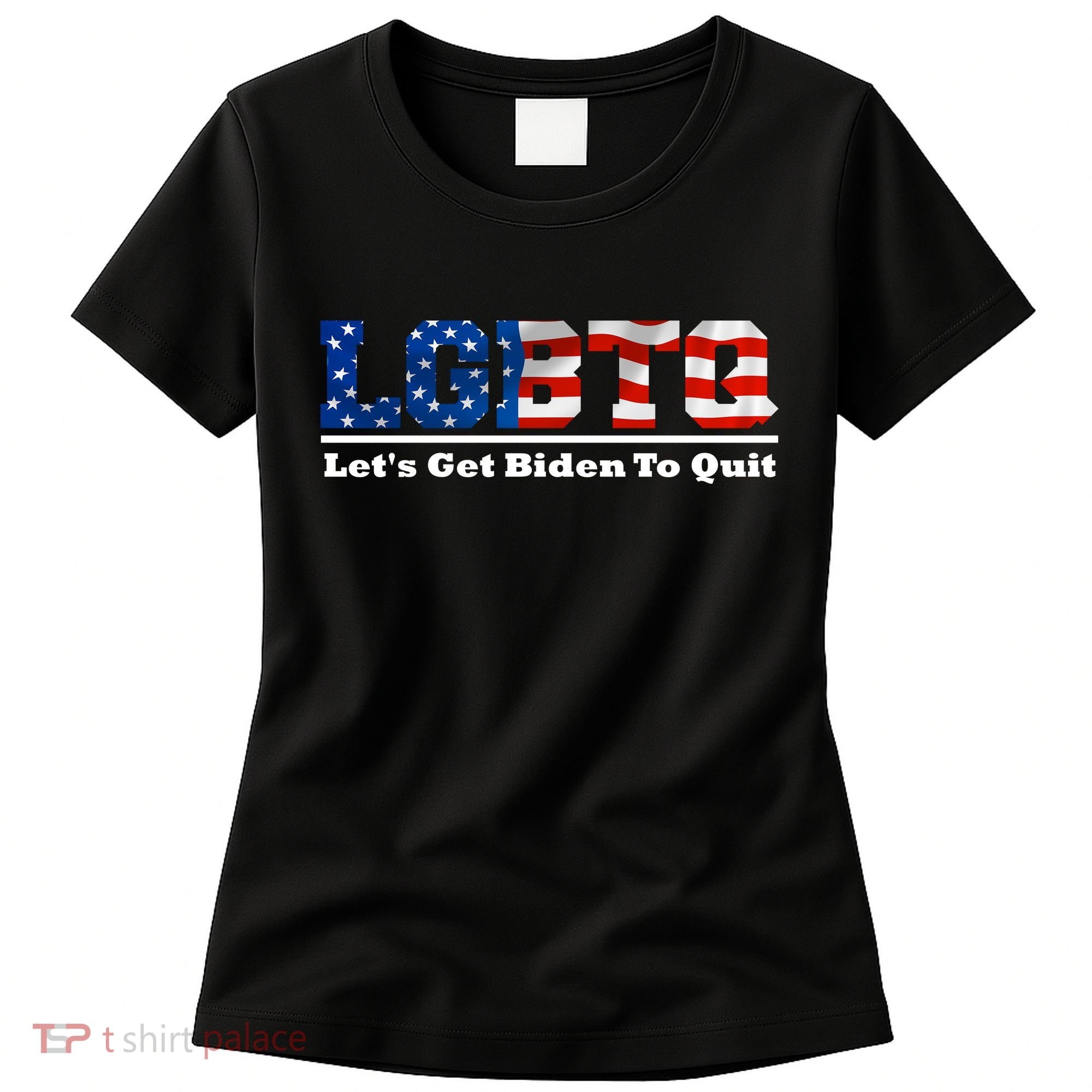 I Support LGBTQ Lets Get Biden To Quit Funny Women's T-Shirt