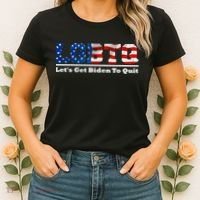 I Support LGBTQ Lets Get Biden To Quit Funny Women's T-Shirt thumb 2