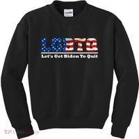 I Support LGBTQ Lets Get Biden To Quit Funny Kids Sweatshirt thumb 0