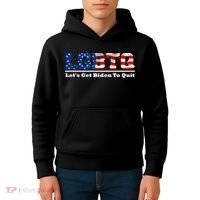 I Support LGBTQ Lets Get Biden To Quit Funny Kids Hoodie thumb 4