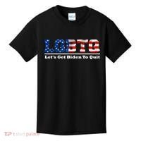 I Support LGBTQ Lets Get Biden To Quit Funny Kids T-Shirt thumb 0