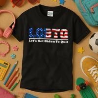 I Support LGBTQ Lets Get Biden To Quit Funny Kids T-Shirt thumb 3