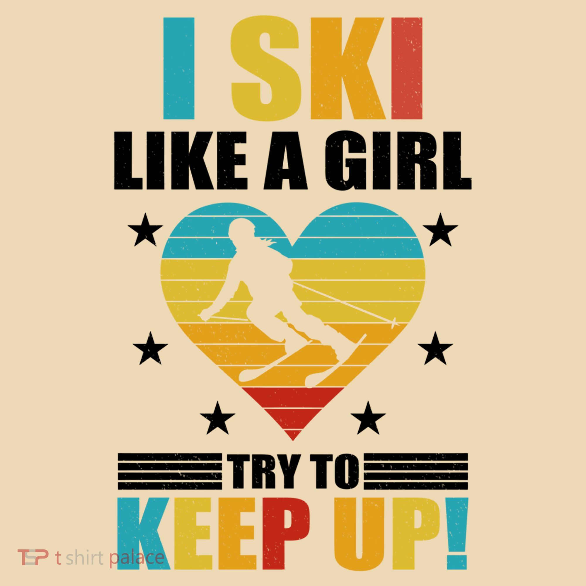 I Ski Like A Try To Keep Up Cross Country Skiing Winter Gift Tote Bag