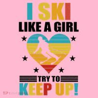 I Ski Like A Try To Keep Up Cross Country Skiing Winter Gift Coaster thumb 2