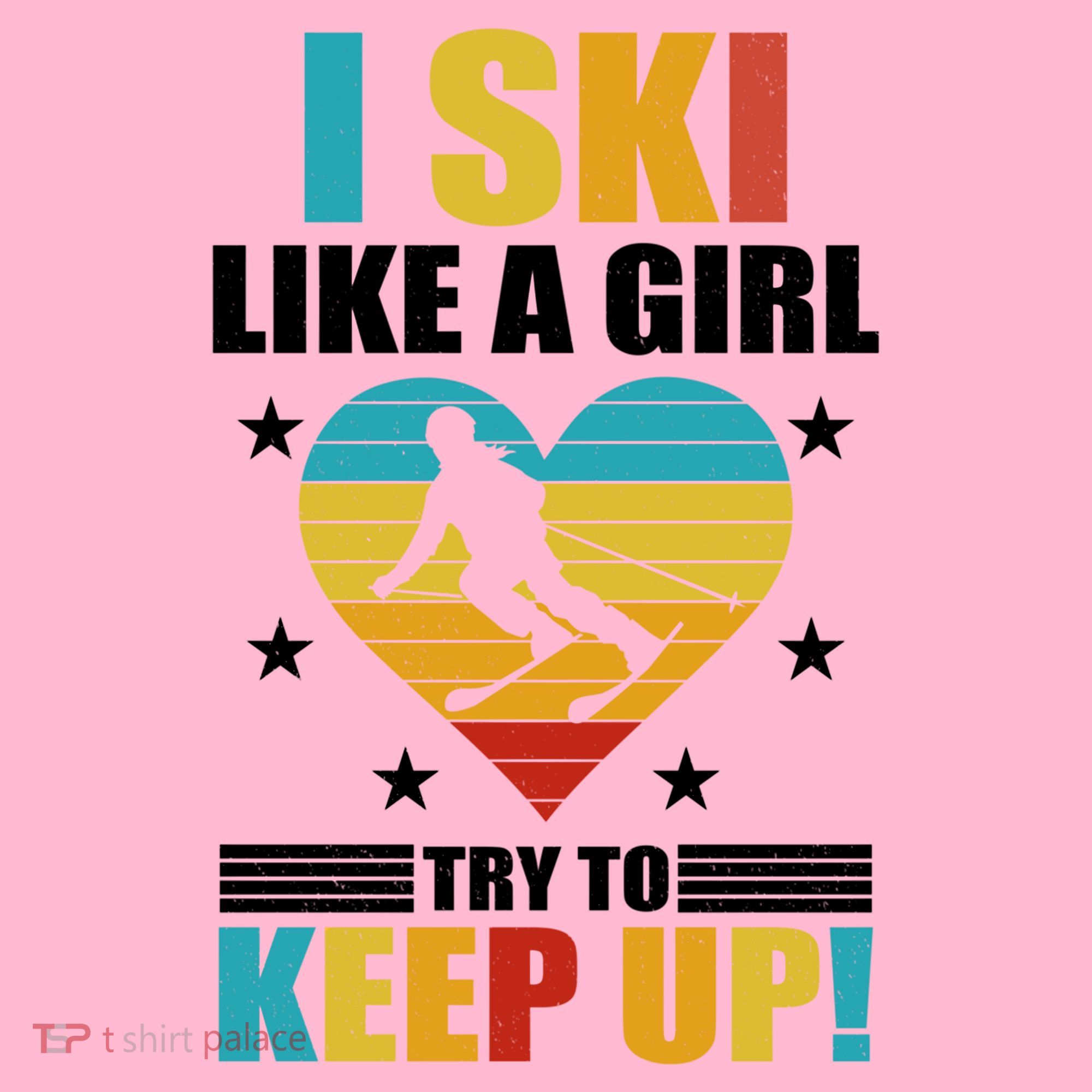 I Ski Like A Try To Keep Up Cross Country Skiing Winter Gift Coaster