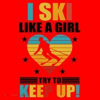 I Ski Like A Try To Keep Up Cross Country Skiing Winter Gift Santa Hat thumb 1