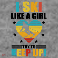 I Ski Like A Try To Keep Up Cross Country Skiing Winter Gift Toddler Hoodie thumb 2