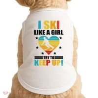 I Ski Like A Try To Keep Up Cross Country Skiing Winter Gift Doggie Tank thumb 0