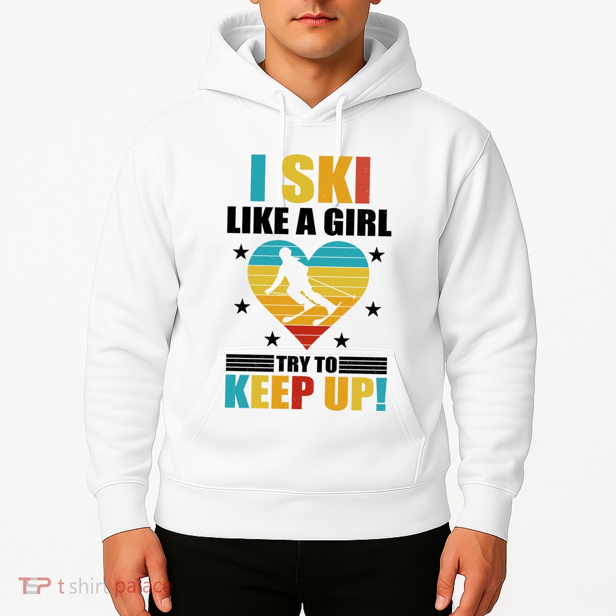 I Ski Like A Try To Keep Up Cross Country Skiing Winter Gift Hoodie