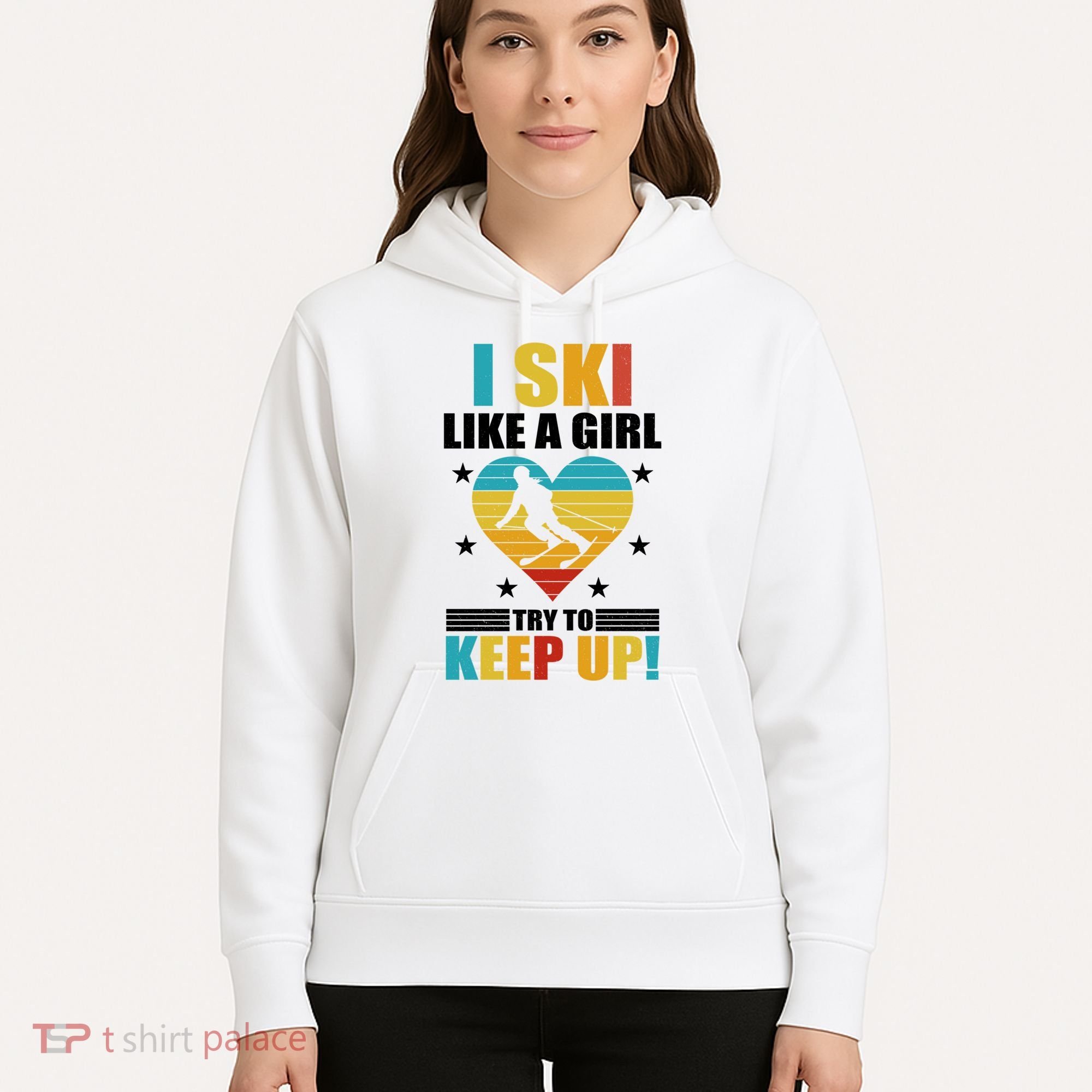 I Ski Like A Try To Keep Up Cross Country Skiing Winter Gift Hoodie