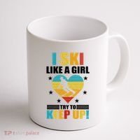 I Ski Like A Try To Keep Up Cross Country Skiing Winter Gift Coffee Mug thumb 1
