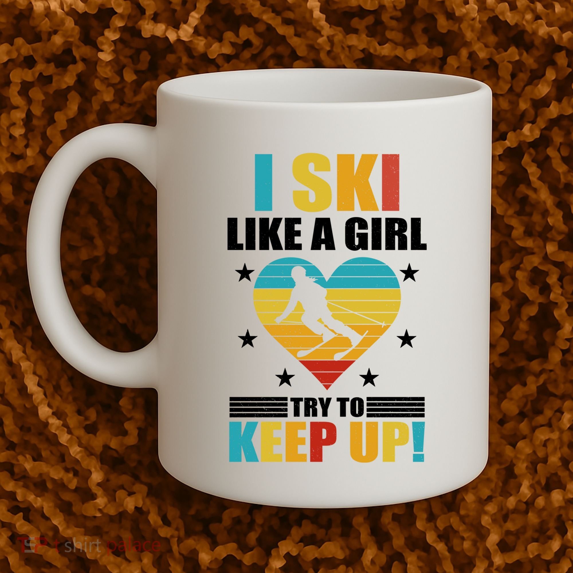 I Ski Like A Try To Keep Up Cross Country Skiing Winter Gift Coffee Mug