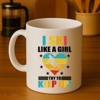 I Ski Like A Try To Keep Up Cross Country Skiing Winter Gift Coffee Mug thumb 4
