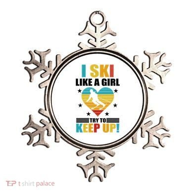 I Ski Like A Try To Keep Up Cross Country Skiing Winter Gift Ornament