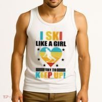 I Ski Like A Try To Keep Up Cross Country Skiing Winter Gift Tank Top thumb 3