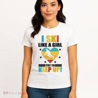 I Ski Like A Try To Keep Up Cross Country Skiing Winter Gift Women's T-Shirt thumb 4