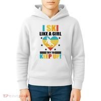 I Ski Like A Try To Keep Up Cross Country Skiing Winter Gift Kids Hoodie thumb 4